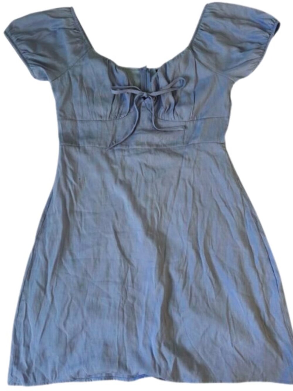 Baby Blue A-line Milkmaid Dress